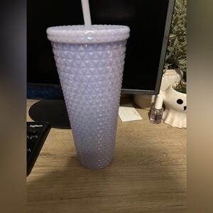 Holiday Time Christmas 26oz DW AS Plastic Textured Tumbler, Iridescent White